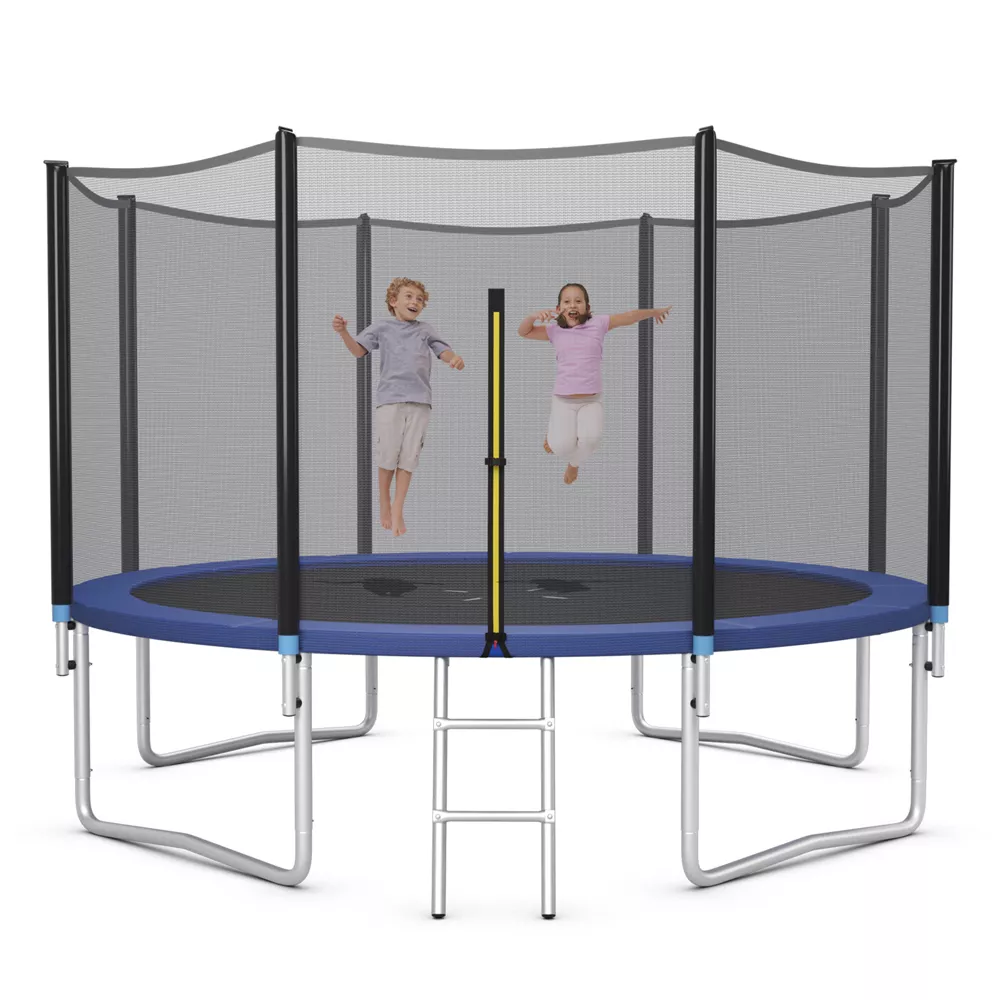 Costway 8/10/12/14/15/16 FT Outdoor Trampoline Bounce Combo W/Safety Closure Net Ladder