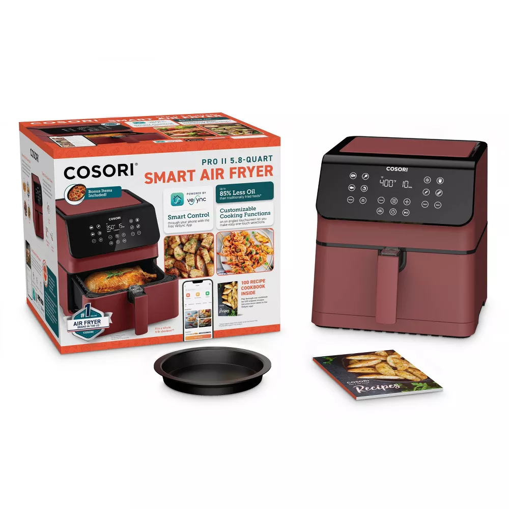 Cosori Pro II 5.8qt Smart Air Fryer - Red - Image 10
