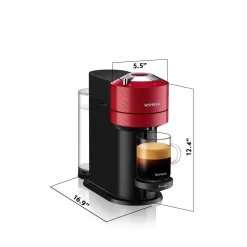 Nespresso Vertuo Next Bundle Coffee Maker and Espresso Machine by Breville - Red