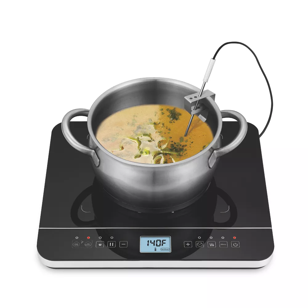 Salton Induction Cooktop with Temperature Probe Black