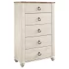 Signature Design by Ashley Willowton Chest of Drawers Cream