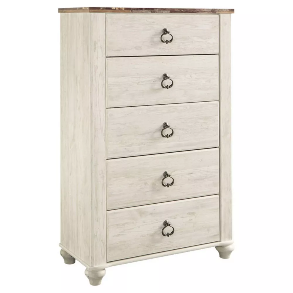 Signature Design by Ashley Willowton Chest of Drawers Cream