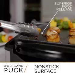 Wolfgang Puck XL Reversible Grill Griddle, Oversized Removable Cooking Plate, Nonstick Coating
