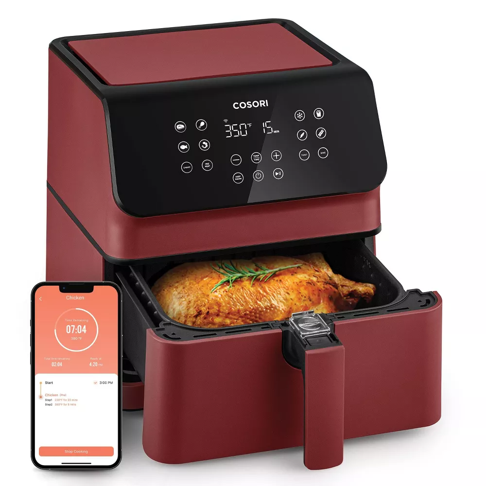 Cosori Pro II 5.8qt Smart Air Fryer - Red - Image 2