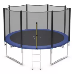Costway 8/10/12/14/15/16 FT Outdoor Trampoline Bounce Combo W/Safety Closure Net Ladder