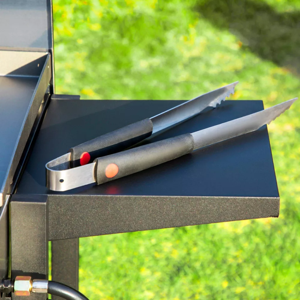 Captiva Designs GR20 3-Burner Portable Propane Gas Griddle with Cart and Lid - Black