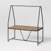 Room Essentials Rectangle A-Frame Pergola Outdoor Patio Dining Table Black