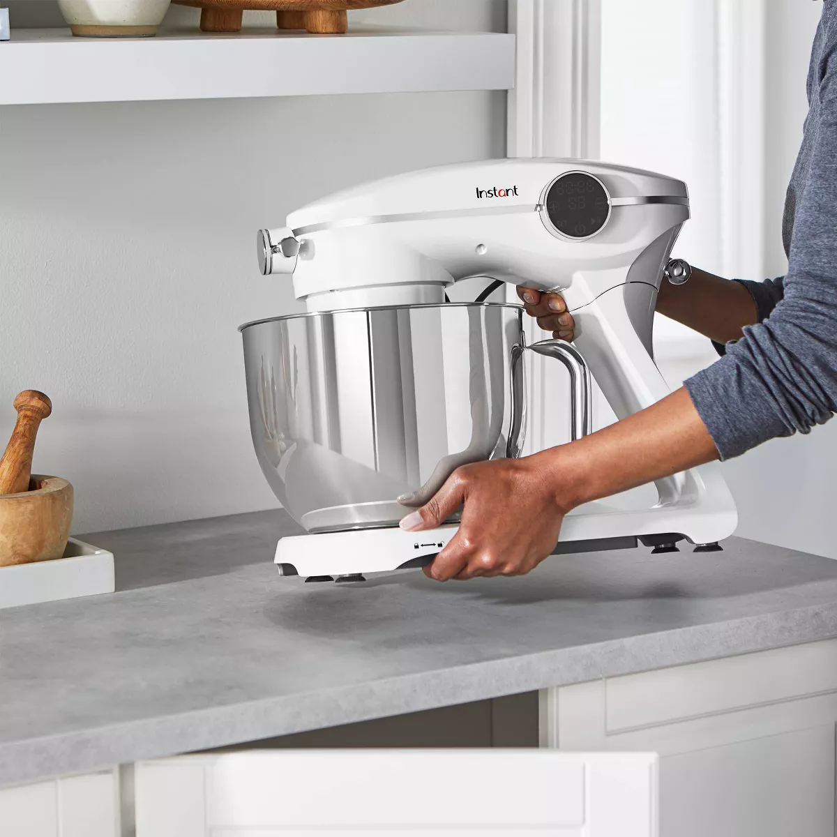 Instant 7.4qt 10 Speed Stand Mixer Pro - Pearl White