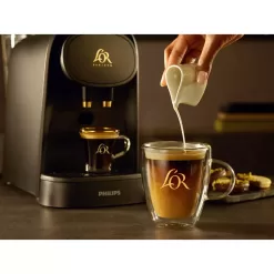 L'OR Barista System Coffee and Espresso Machine with Milk Frother and 20 Capsules