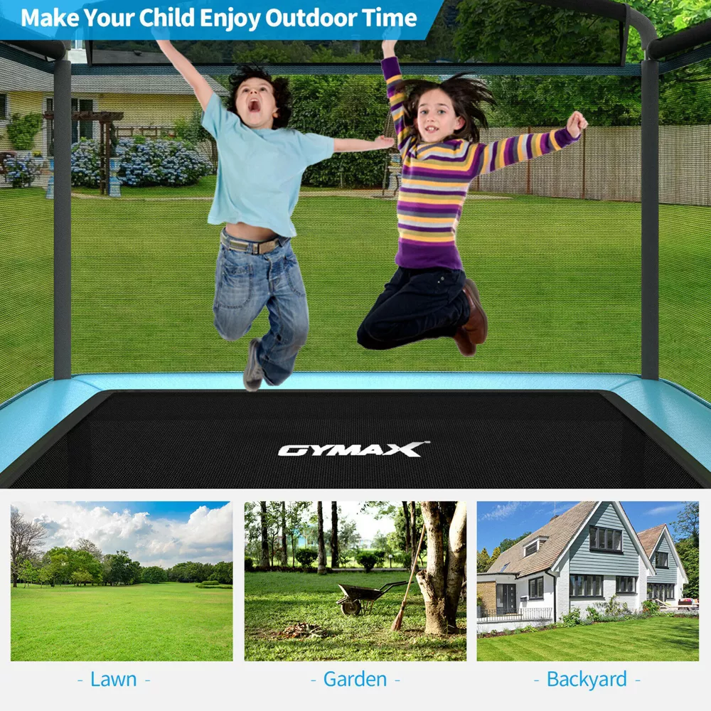 Costway 6FT Kids Recreational Trampoline W/Swing Safety Enclosure Indoor/Outdoor