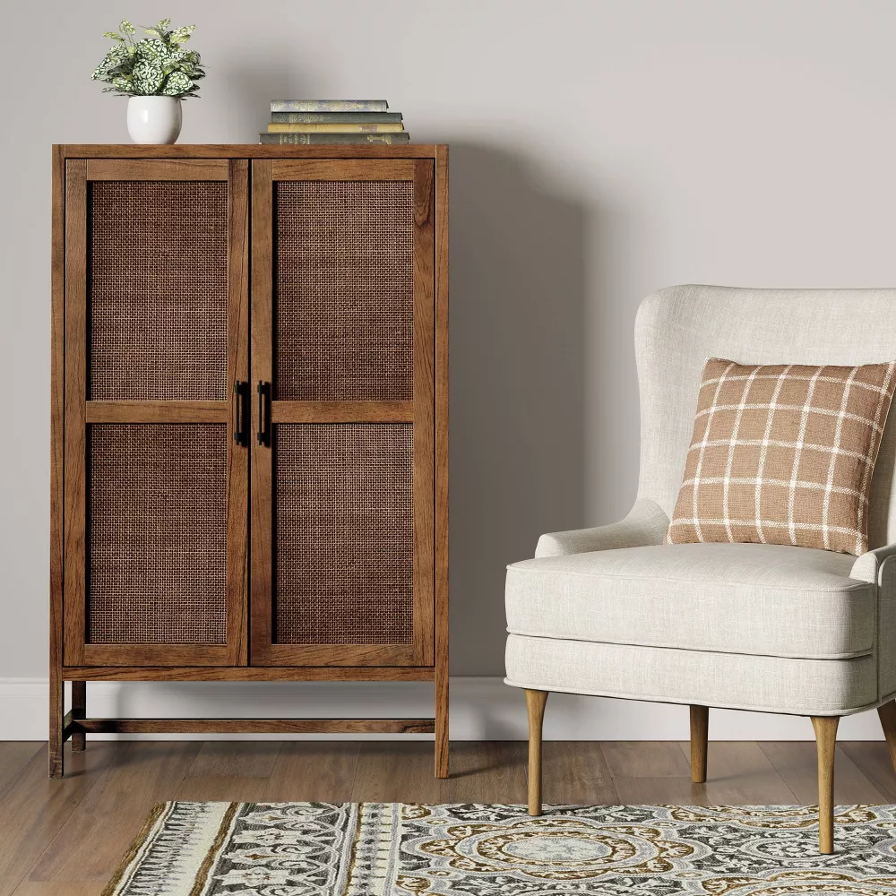Threshold Warwick Library Cabinet - Brown