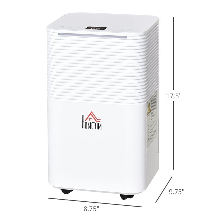 Homcom 21 Pints per Day Console Dehumidifier for Rooms up to 129 Square Feet Sq. Ft.