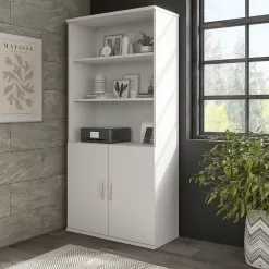 Bush Business Furniture Hybrid 73'' H x 36'' W Standard Bookcase - White