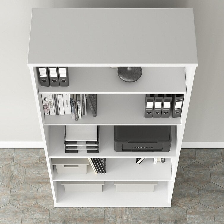 Bush Business Furniture Hybrid 73'' H x 36'' W Standard Bookcase - White