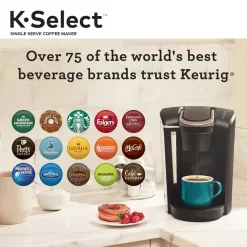 Black Keurig K-Select Single-Serve K-Cup Pod Coffee Maker (Part number: 5000359893)