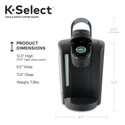 Black Keurig K-Select Single-Serve K-Cup Pod Coffee Maker (Part number: 5000359893)