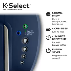 Navy Keurig K-Select Single-Serve K-Cup Pod Coffee Maker (Part number: 5000359892)