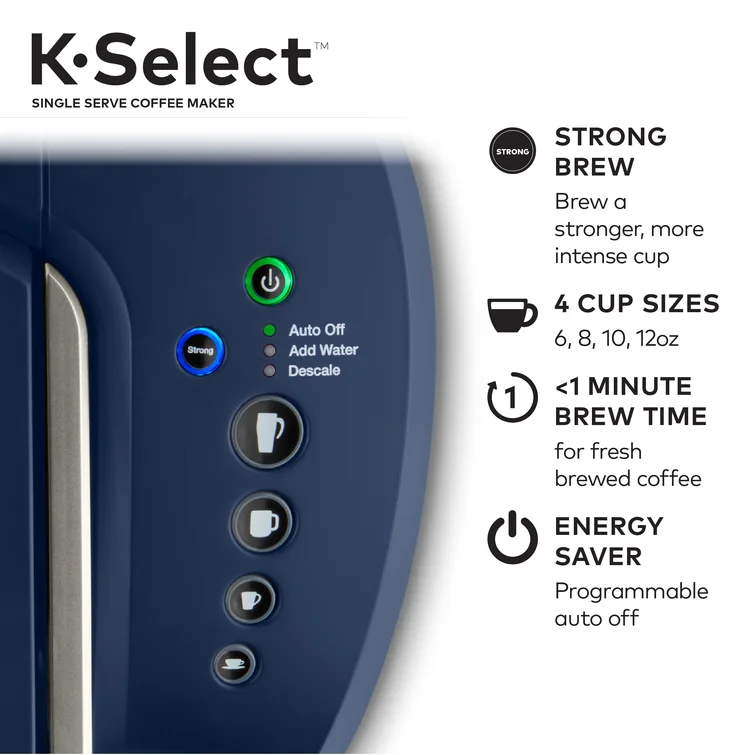 Navy Keurig K-Select Single-Serve K-Cup Pod Coffee Maker (Part number: 5000359892)