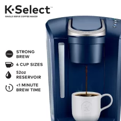 Navy Keurig K-Select Single-Serve K-Cup Pod Coffee Maker (Part number: 5000359892)