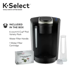 Black Keurig K-Select Single-Serve K-Cup Pod Coffee Maker (Part number: 5000359893)