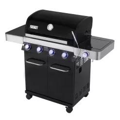 Monument Grills 4-Burner Liquid Propane 60000 BTU Gas Grill Stainless with Side Burner