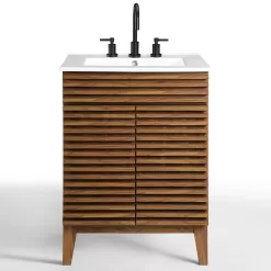 Modway Render Bathroom Vanity by Modway Walnut/White