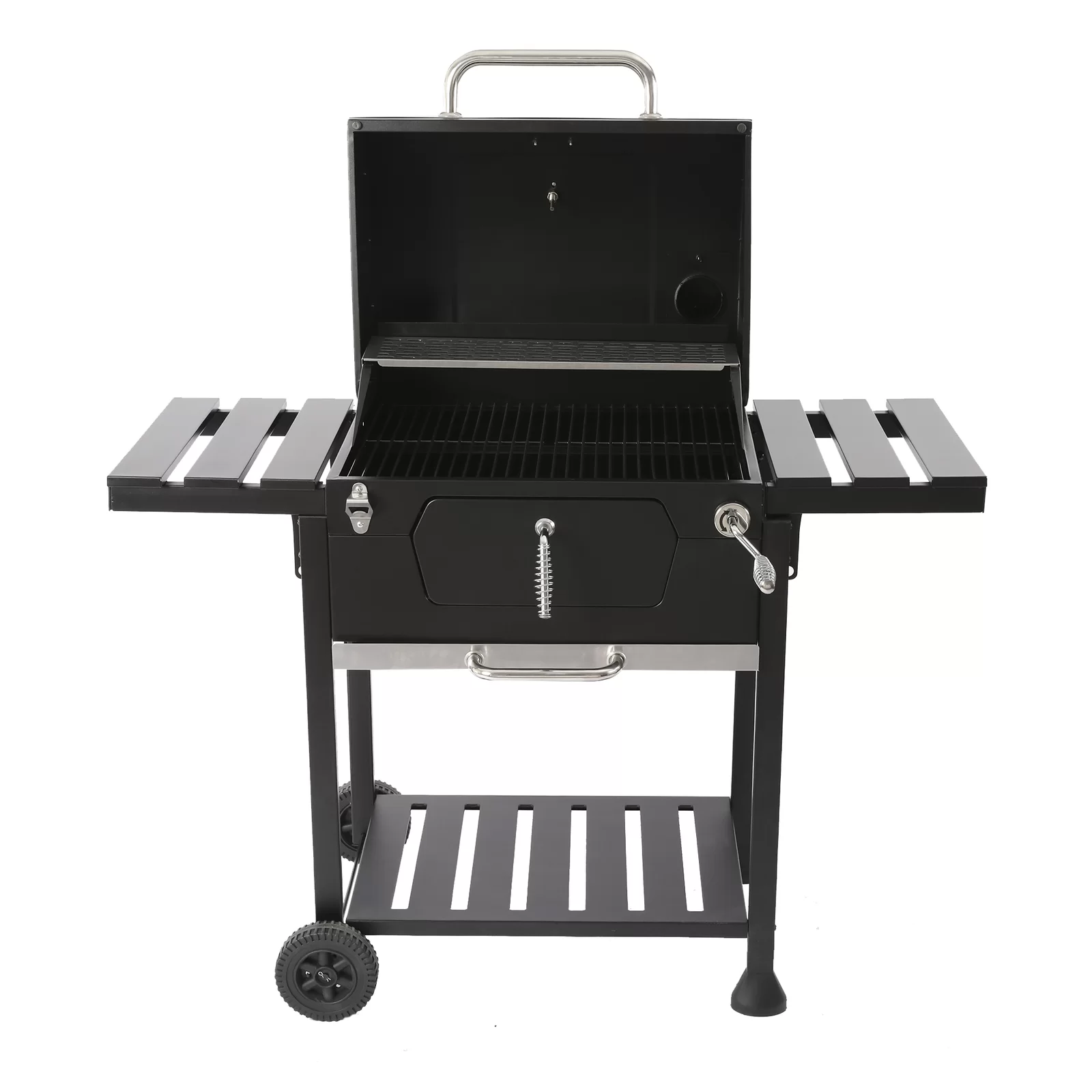 Royal Gourmet 24" Crop Barrel Charcoal Grill with Side Shelf and Cover CD1824EC