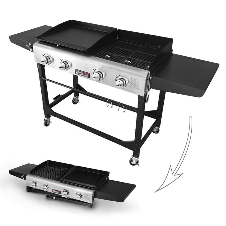Royal Gourmet 4 - Burner Flat Top Liquid Propane 48000 BTU Gas Grill