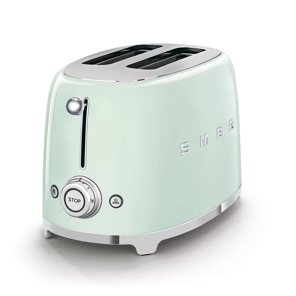 SMEG 50's Retro Style Aesthetic 2 Slice Toaster - Pastel Green