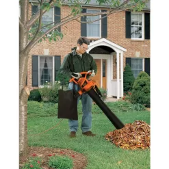 BLACK+DECKER BV3100 12 AMP 210 MPH 300 CFM Corded Electric 3-in-1 Handheld Leaf Blower, Vacuum & Mulcher