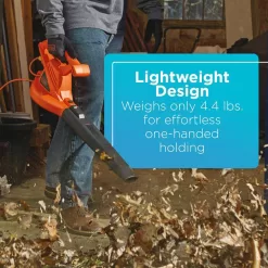 BLACK+DECKER LB700 7 AMP 180 MPH 220 CFM Corded Electric Handheld Leaf Blower
