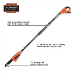 BLACK+DECKER LPP120B 20V MAX 8in. Cordless Battery Powered Pole Saw, Tool Only