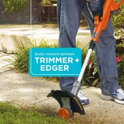 BLACK+DECKER LST300 20V MAX Cordless Battery Powered 2-in-1 String Trimmer & Lawn Edger Kit with (1) 2Ah Battery & Charger