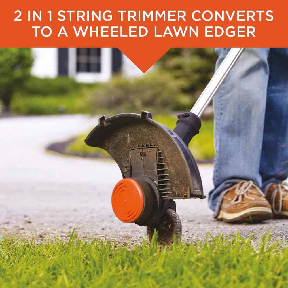 BLACK+DECKER LST522 20V MAX Cordless Battery Powered 2-in-1 String Trimmer & Lawn Edger Kit with (1) 2.5Ah Battery & Charger