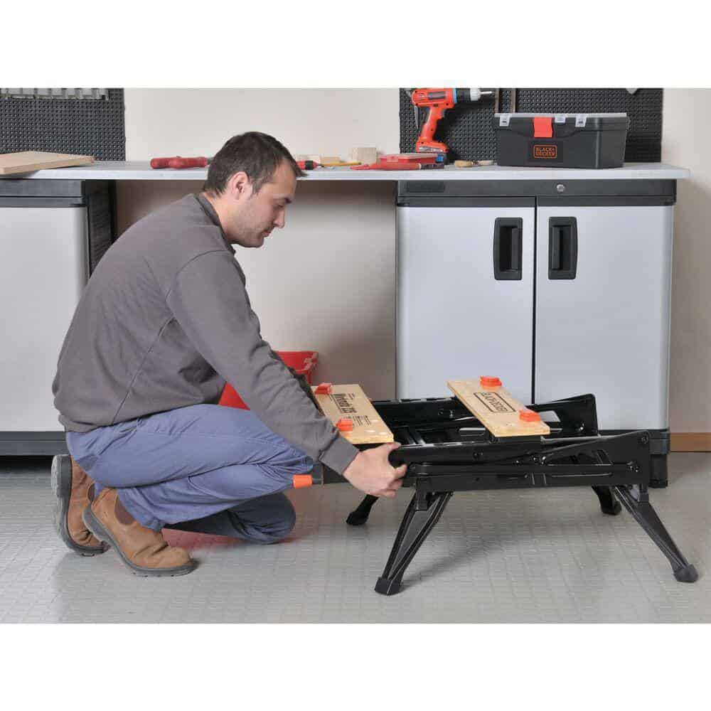 BLACK+DECKER Workmate 28.75 in. x 25.6 Folding Portable Workbench and Vise