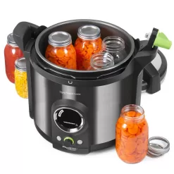 Presto Precise 1485-Watt 12 qt. Black Digital Electric Pressure Canner