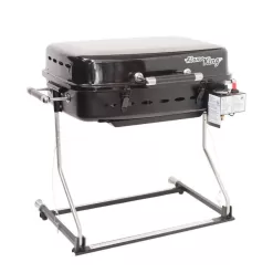 Flame King YSNHT400 RV Mounted BBQ Gas Side Mount Portable Propane Grill in Black