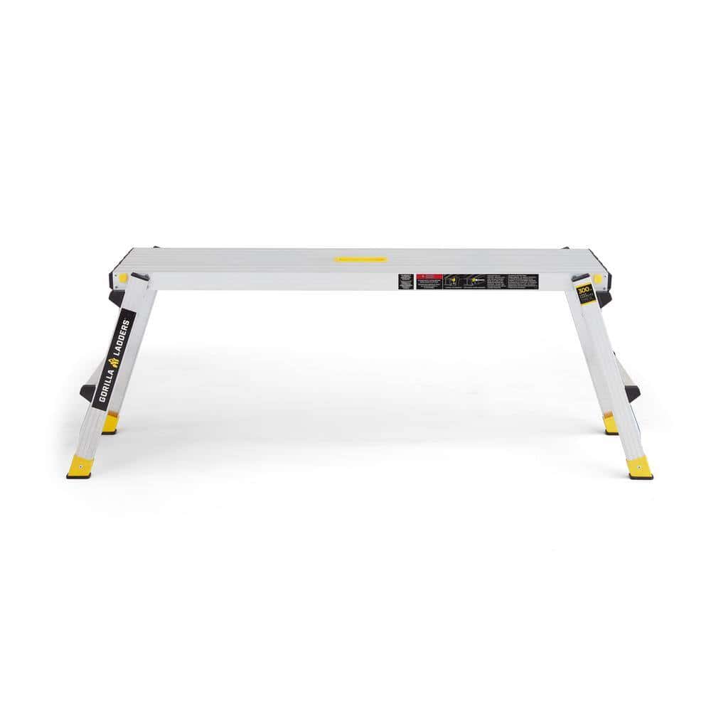 Gorilla Ladders 4 ft. x 12 in. x 20 in. Aluminum Slim-Fold Work Platform, 300 lbs. Load Capacity