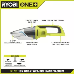 RYOBI PCL702B ONE+ 18V Cordless Wet/Dry Hand Vacuum (Tool Only)