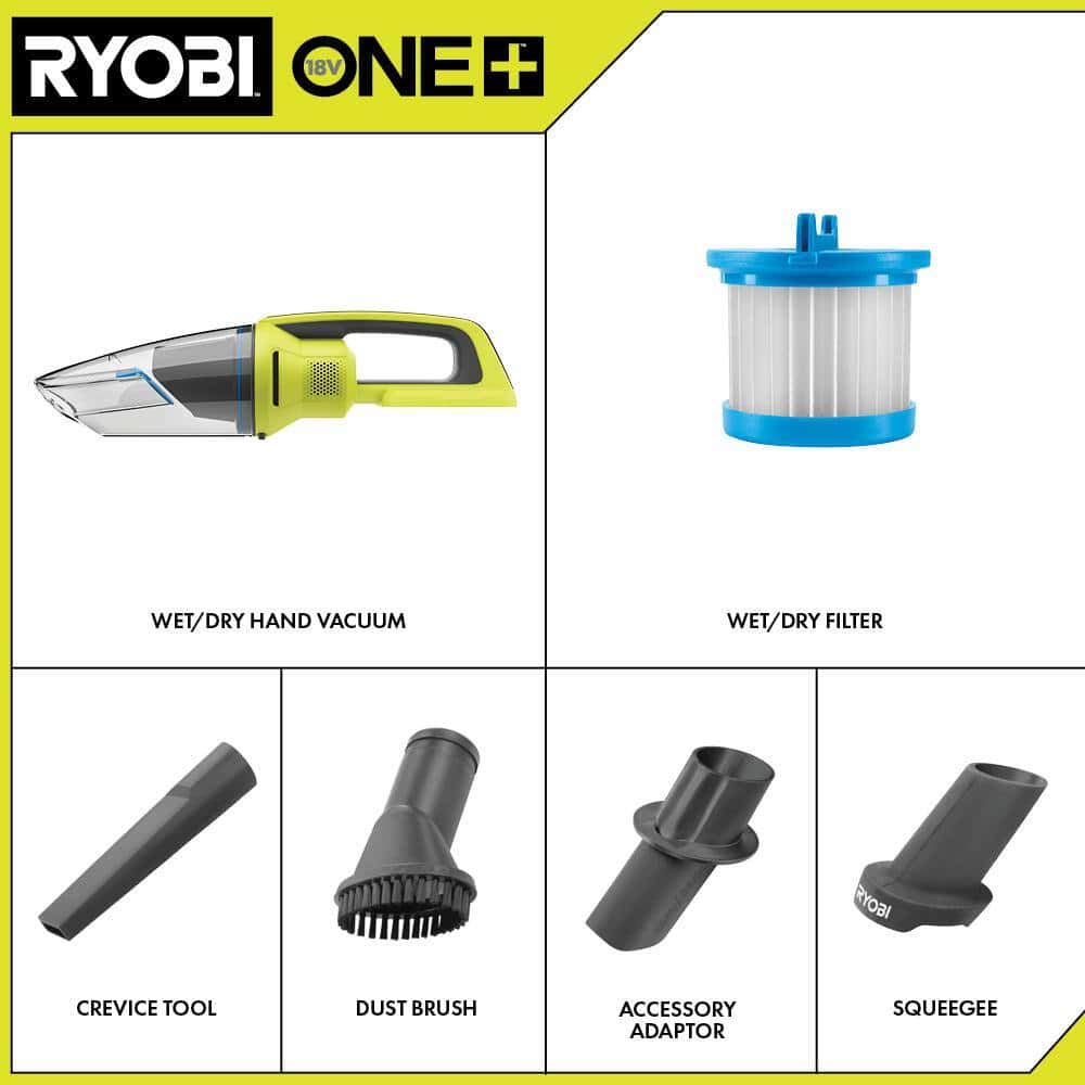 RYOBI PCL702B ONE+ 18V Cordless Wet/Dry Hand Vacuum (Tool Only)