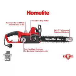 Homelite UT43104 14 in. 9 Amp Electric Chainsaw