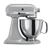 KitchenAid Artisan Series 5 Quart Tilt Head Stand Mixer with Pouring Shield KSM150PS, Metallic Chrome