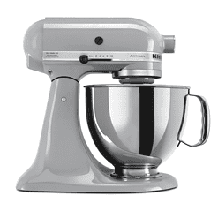 KitchenAid Artisan Series 5 Quart Tilt Head Stand Mixer with Pouring Shield KSM150PS, Metallic Chrome