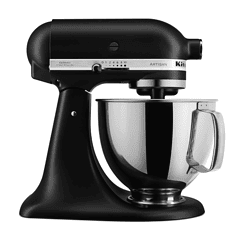 KitchenAid Artisan Series 5 Quart Tilt Head Stand Mixer with Pouring Shield KSM150PS, Matte Black