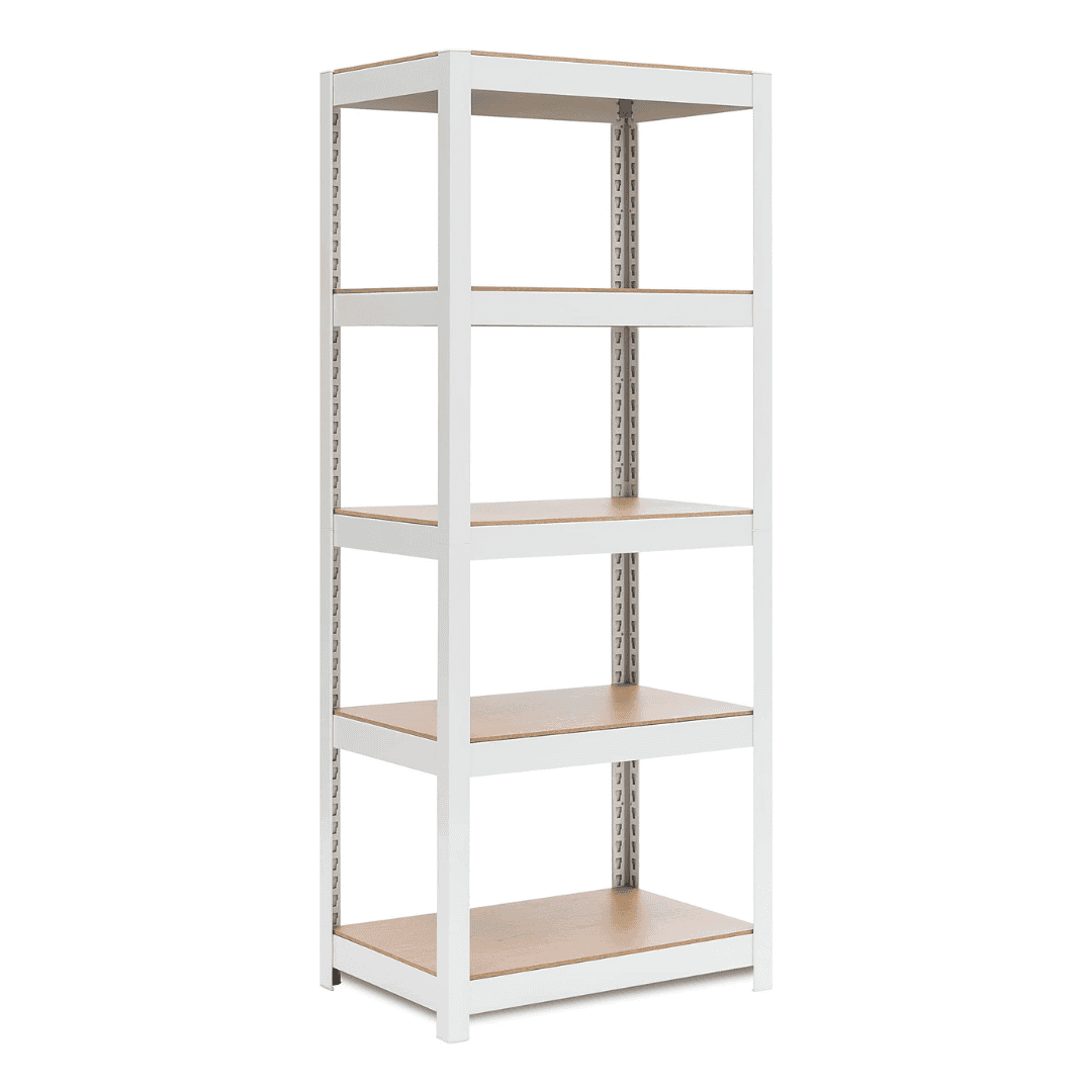 HOMEDANT House 5 Tier 24.4" W Laminated Metal Shelving Unit Adjustable Storage Utility Rack