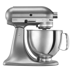KitchenAid Artisan Series 5 Quart Tilt Head Stand Mixer with Pouring Shield KSM150PS, Contour Silver