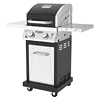 Nexgrill Deluxe 2-Burner Grill: Foldable Side Shelves & 28000 BTUs for Compact Grilling
