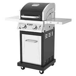 Nexgrill Deluxe 2-Burner Grill: Foldable Side Shelves & 28000 BTUs for Compact Grilling