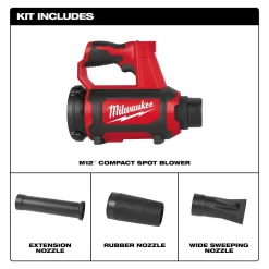 Milwaukee 0852-20 M12 12V Lithium-Ion Cordless Compact Spot Blower (Tool-Only)