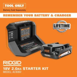RIDGID R8604301B 18V Cordless 105 MPH Jobsite Handheld Blower (Tool Only)